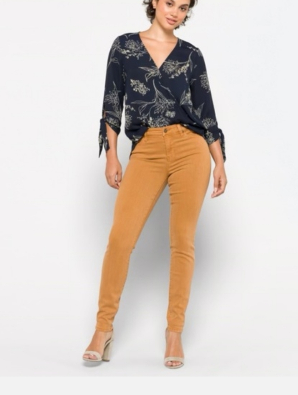 Liverpool Pull on Skinny Jeans, Mustard Color, 14
